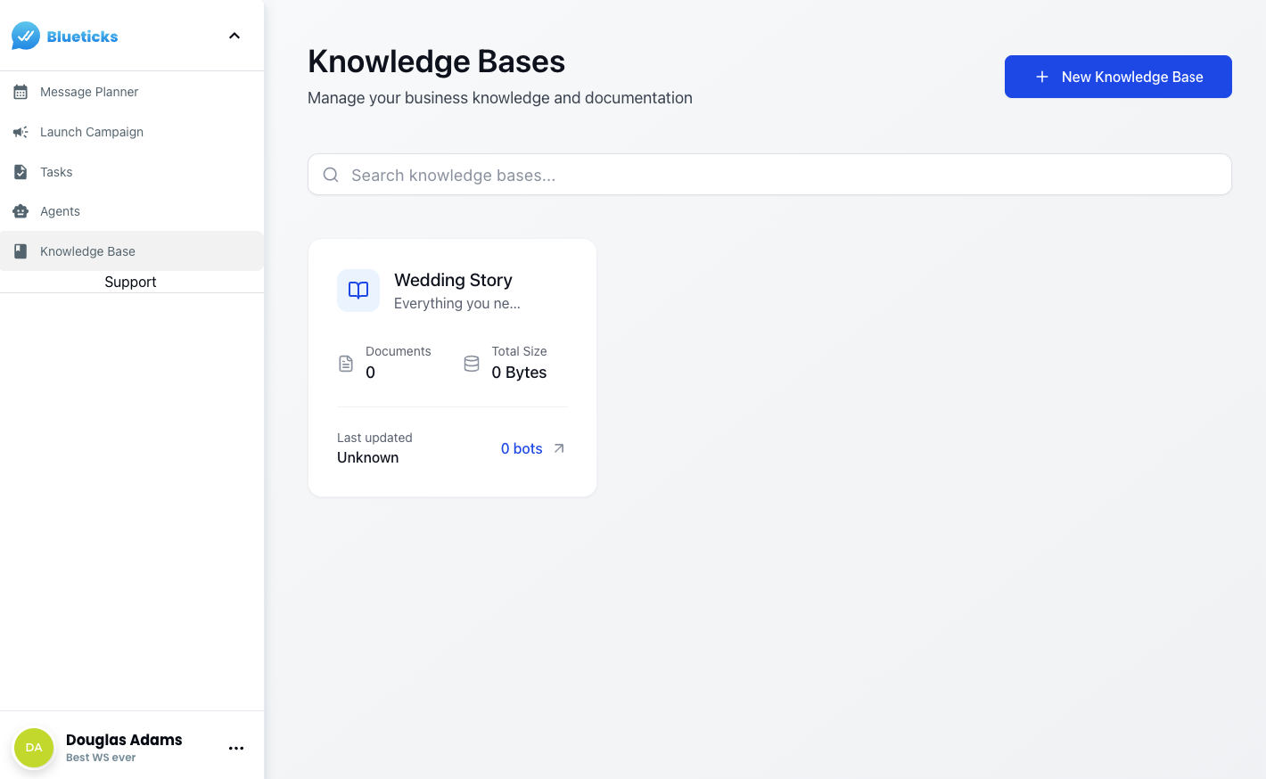 Knowledge Bases Dashboard