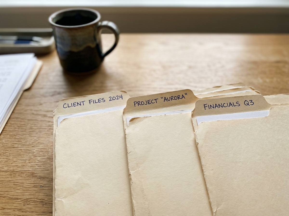 category folders desk